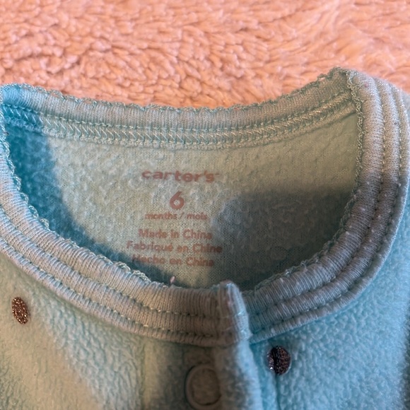 (2 for $10) carters fuzzy footie/ sleeper - Picture 4 of 4